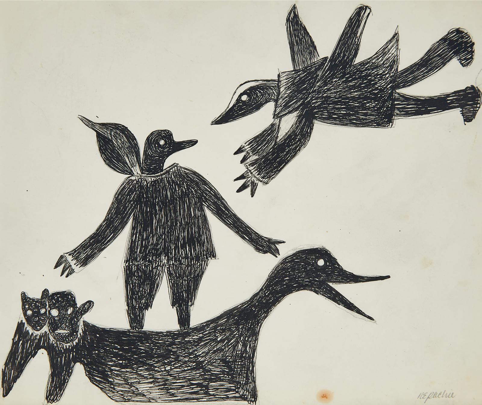 Napatchie Pootoogook (1938-2002) - Untitled