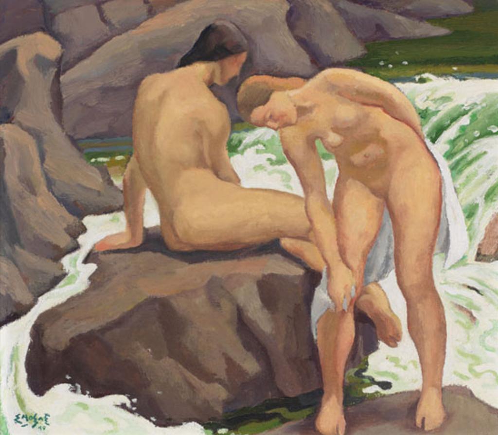 Edwin Headley Holgate (1892-1977) - Two Bathers