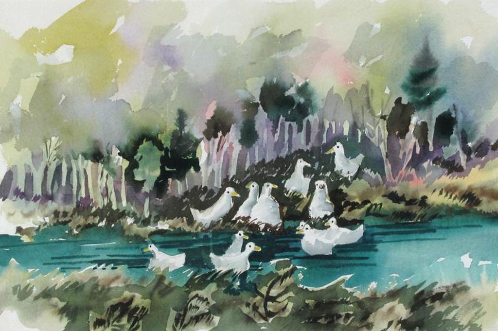 Janet Mitchell (1915-1998) - Awkward Squad Of Ducks; 1956