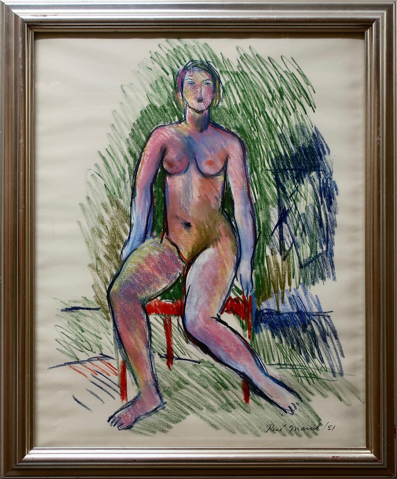 Rene Marcil (1917-1993) - Seated Nude