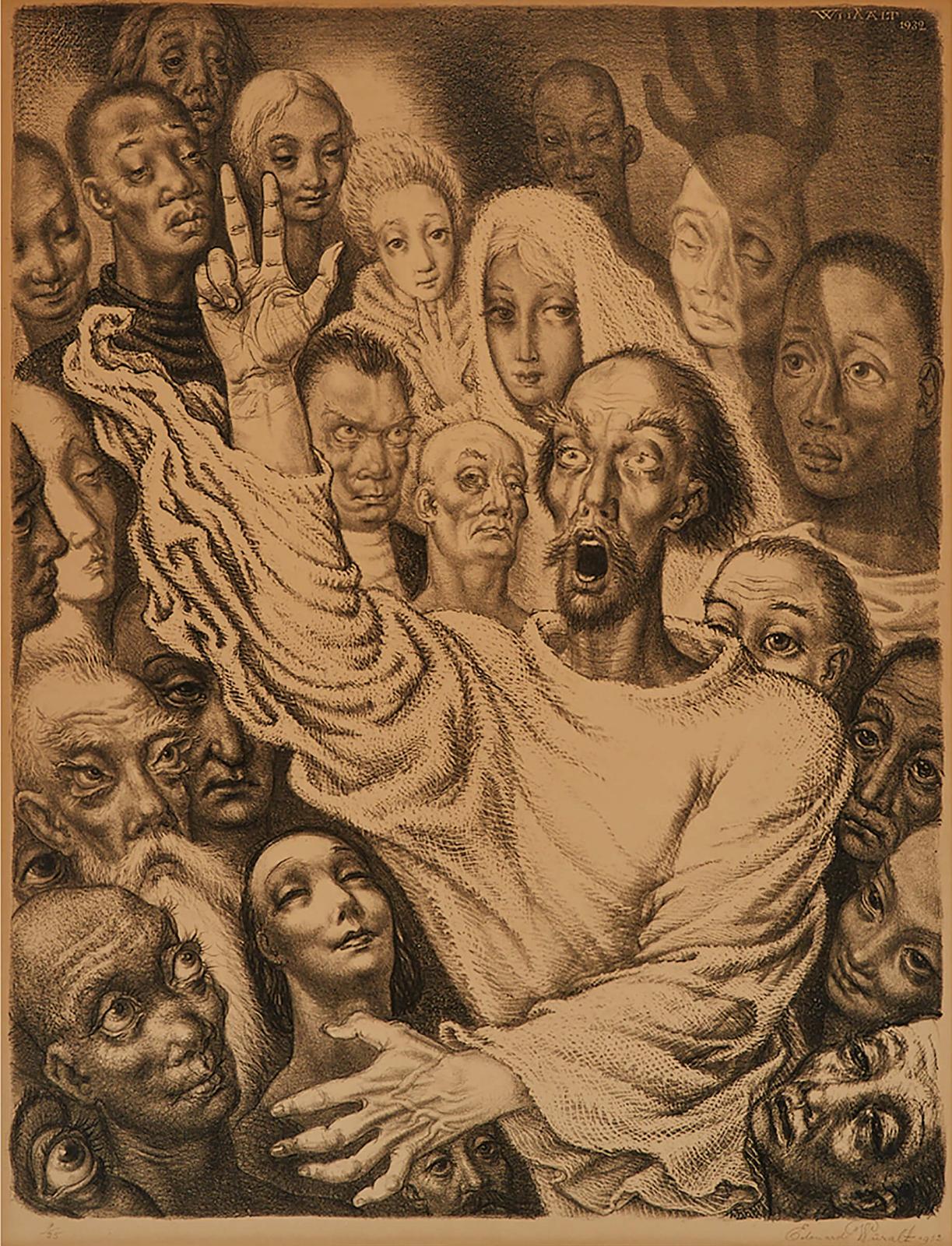 Eduard Wiiralt (1898-1954) - Saarnaaja Predikanten (The Preacher), 1932