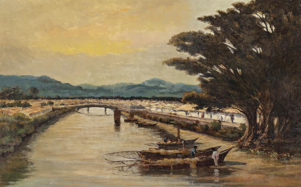 John A. Hammond (1843-1939) - Japanese Riverscape