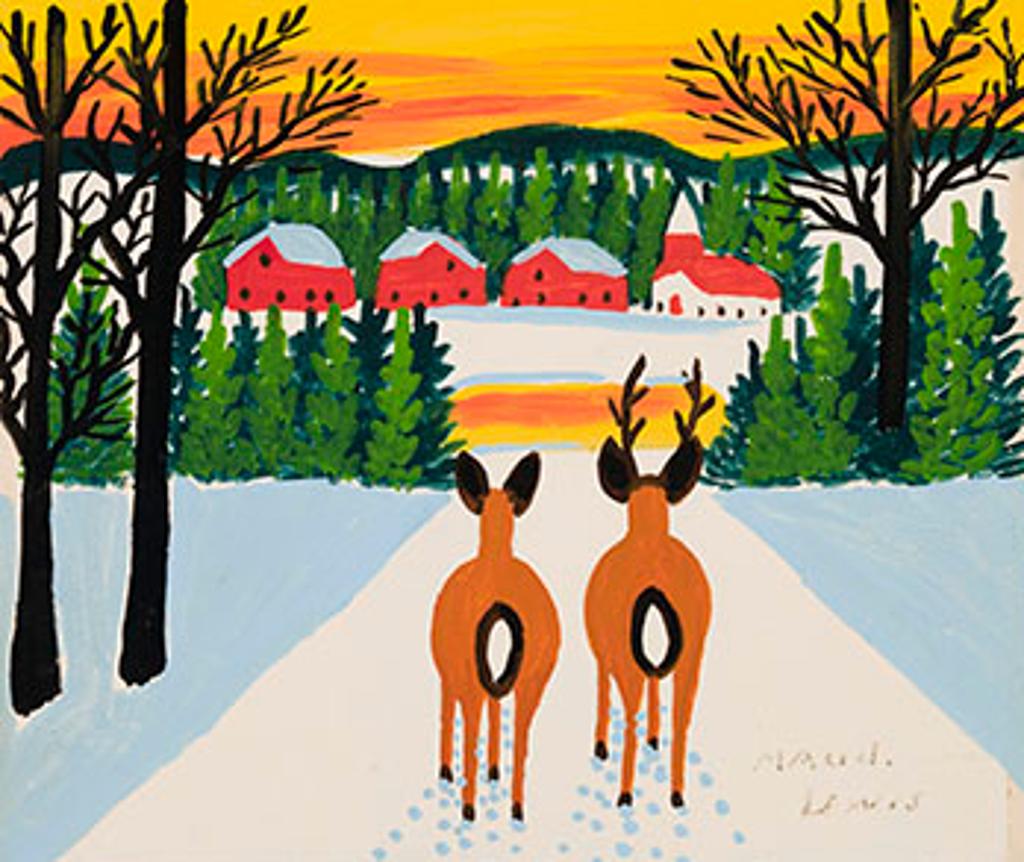 Maud Kathleen Lewis (1903-1970) - Two Deer