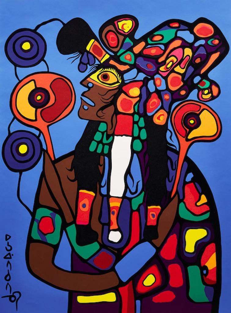 Norval H. Morrisseau (1931-2007) - Self Portrait of the Artist - Astral Projection