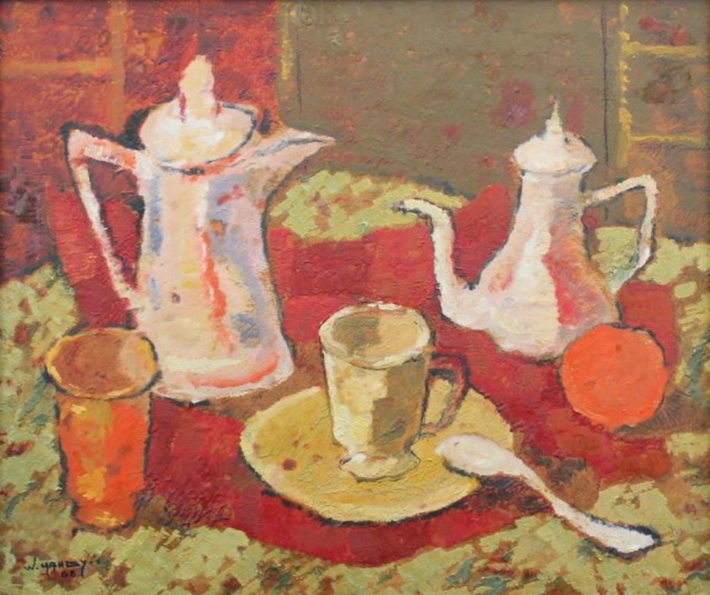 Wadie El Mahdy (1921-2001) - Still Life, Tea and Orange