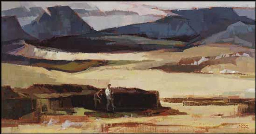Hilton MacDonald Hassell (1910-1980) - Turf Cutters in the Twelve Bens, Connemara, Eire