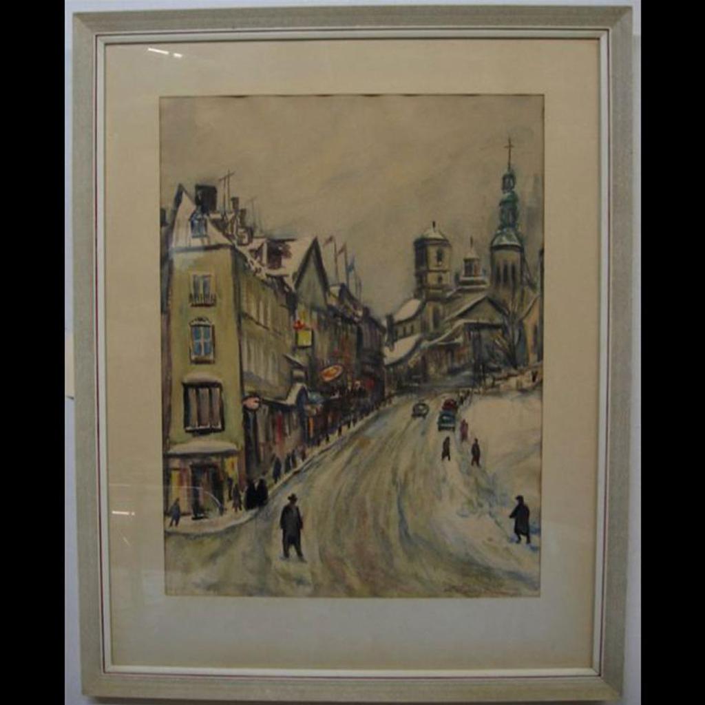 Lionel Fielding Downes (1900-1972) - Quebec Street Scene In Winter