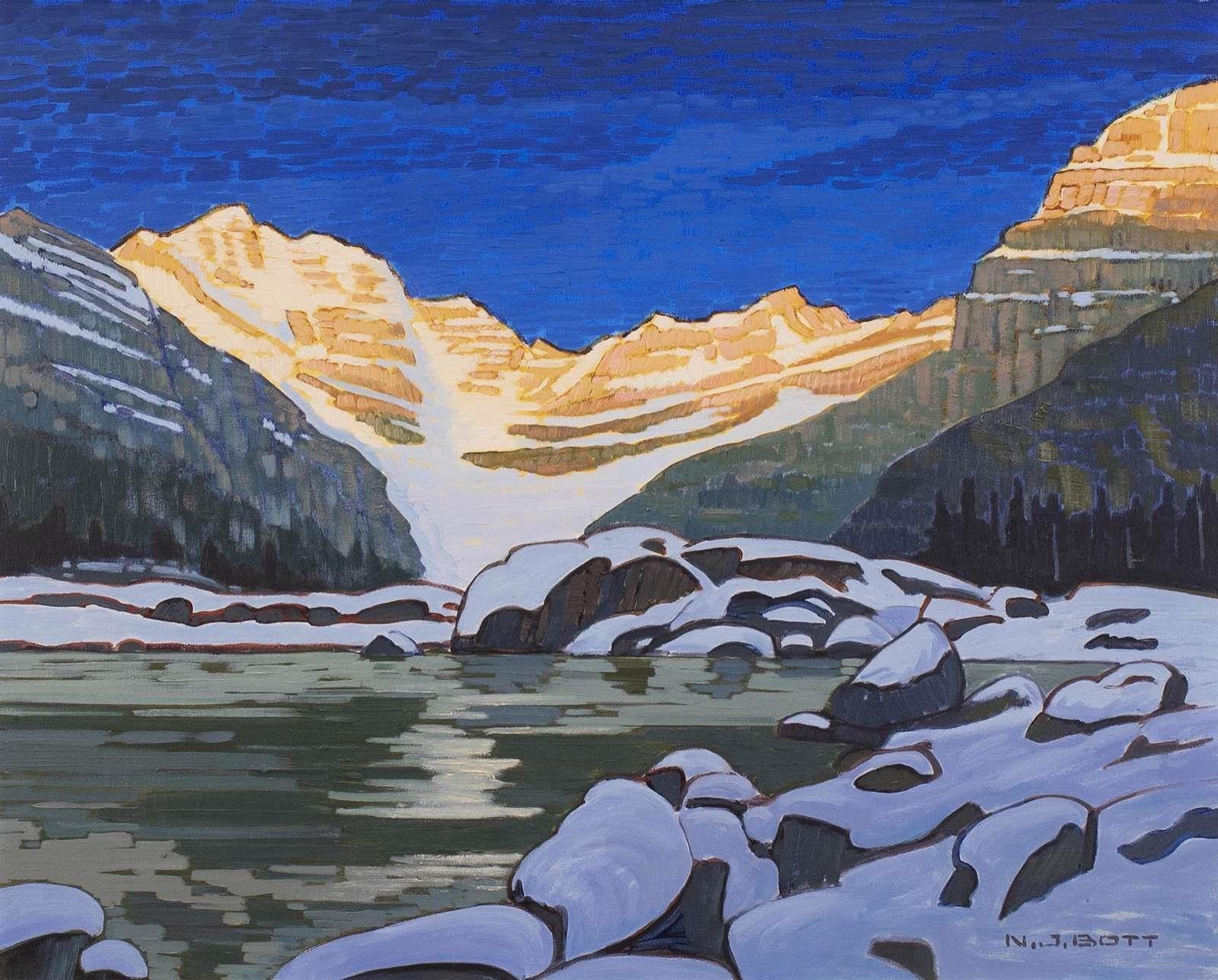Nicholas Johannes Bott (1941-2021) - Rocky Mountain Sunrise