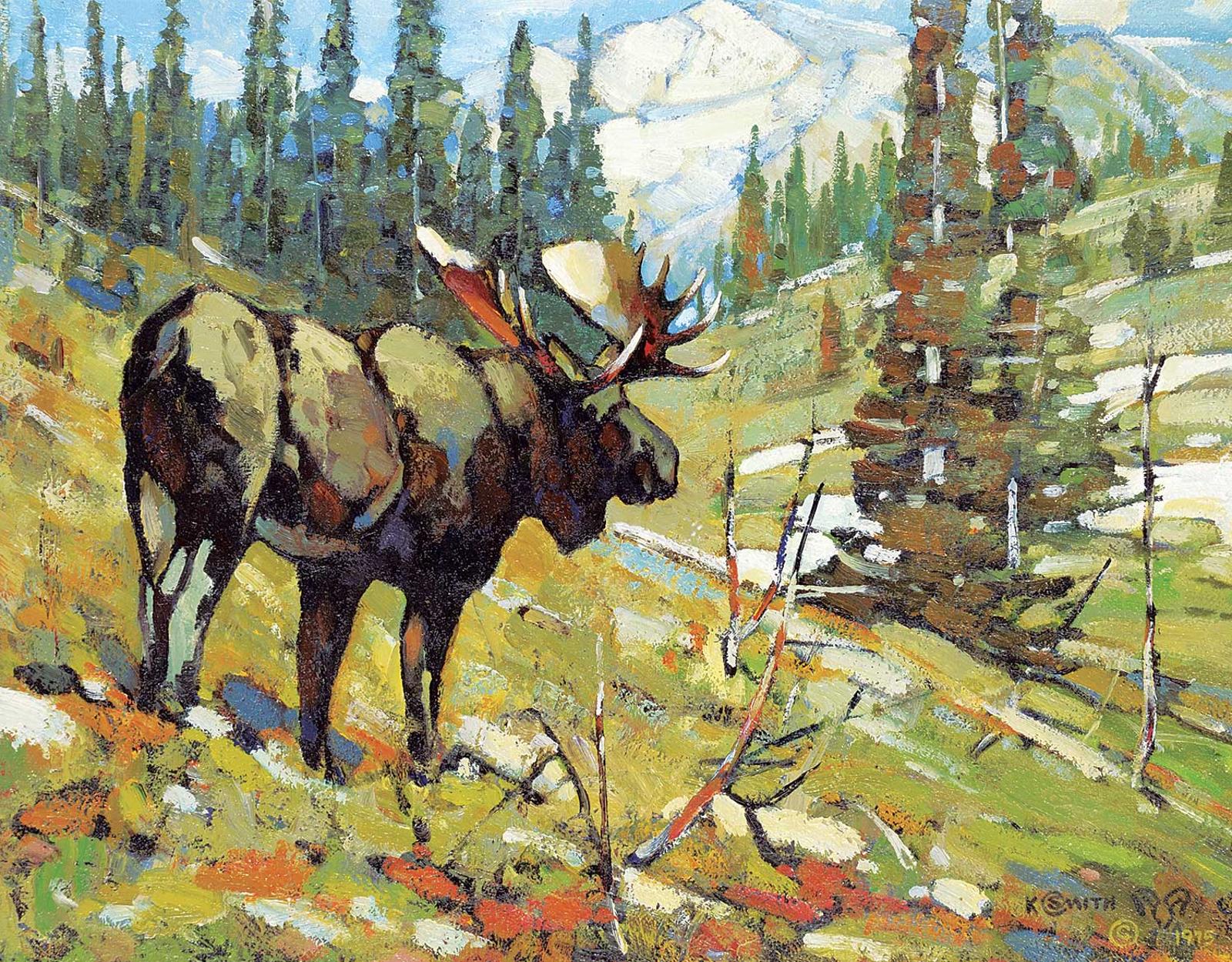 Keith Comock Smith (1924-2000) - Untitled - Lone Moose