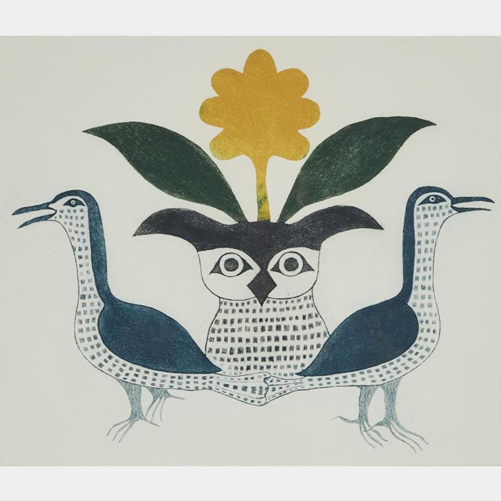 Kenojuak Ashevak (1927-2013) - Flowering Birds