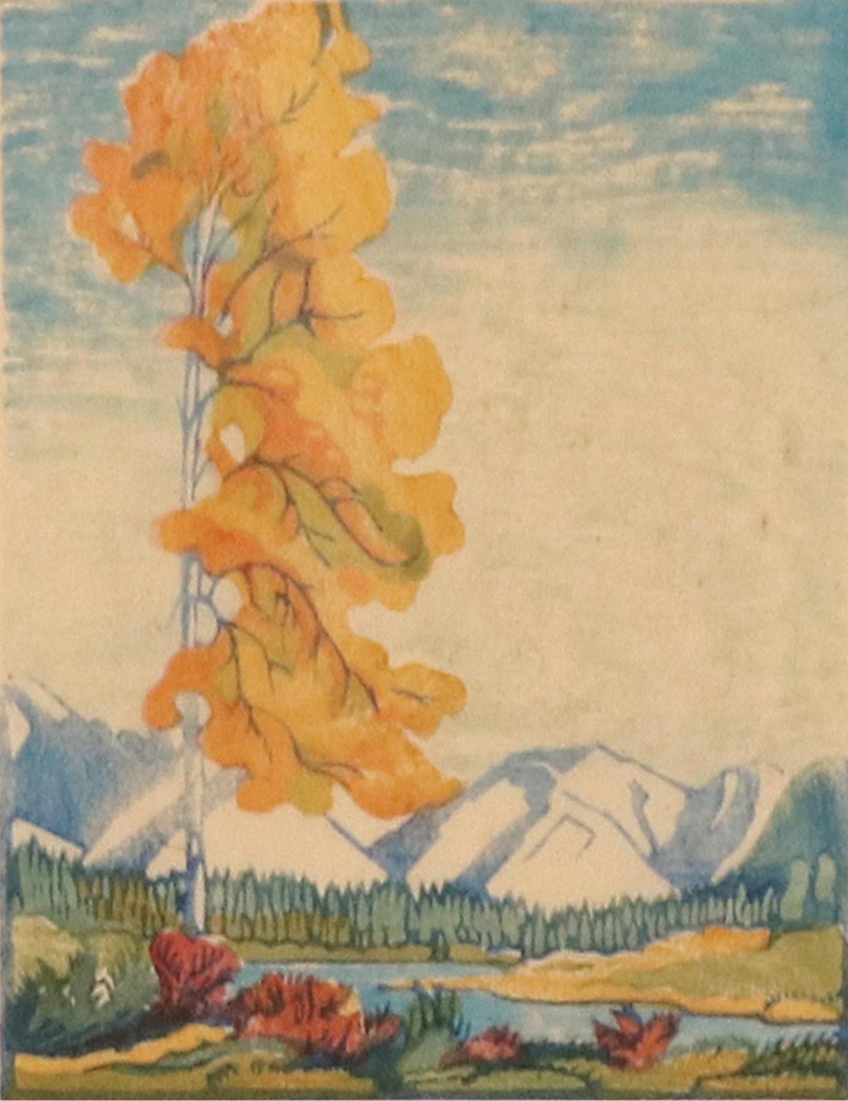 Margaret Dorothy Shelton (1915-1984) - Yellow Poplar, Banff; 1979