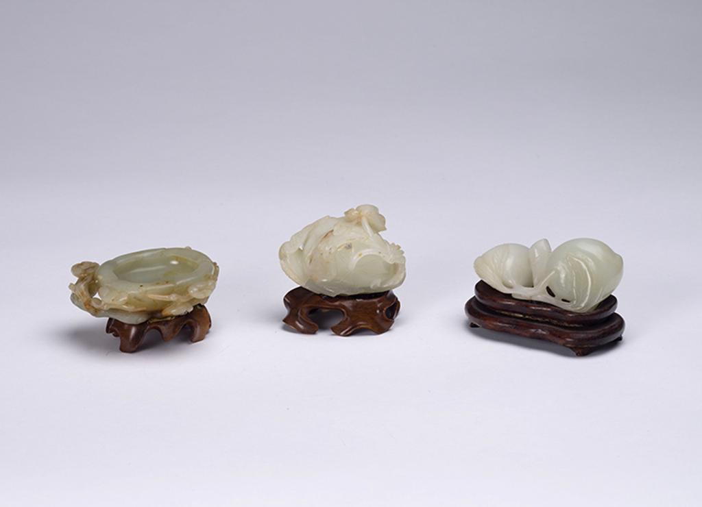 Chinese Art - Three Chinese White Jade Carvings, 19th/20th Century