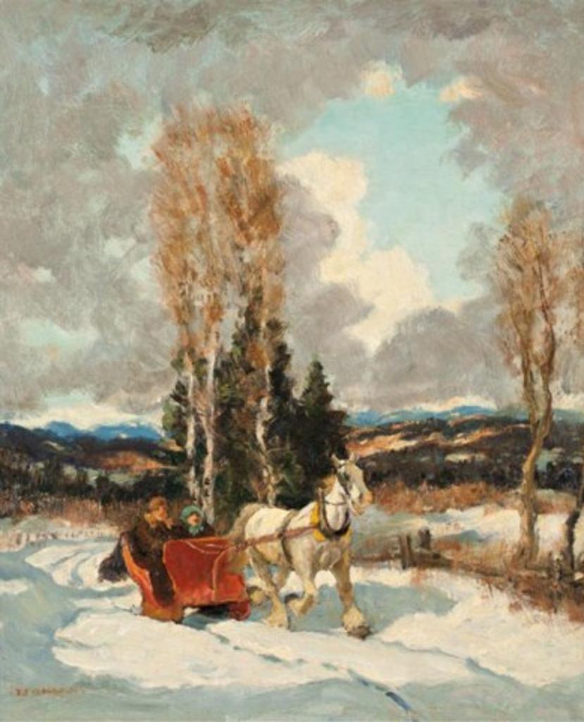Frederick Simpson Coburn (1871-1960) - The Red Sleigh, Quebec