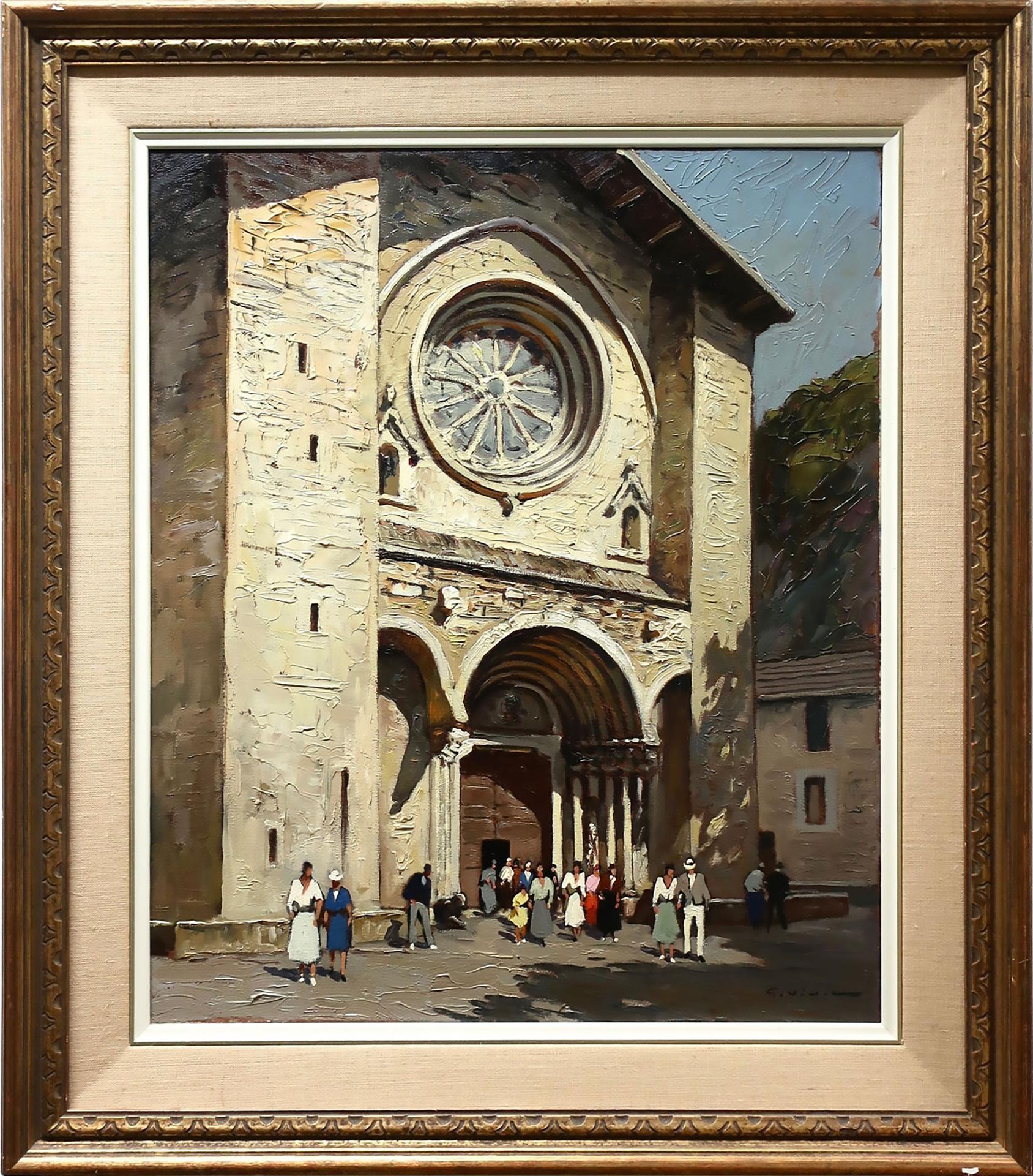 Gustave Vidal (1895-1966) - Facade De La Cathedral Di Digne, Ba