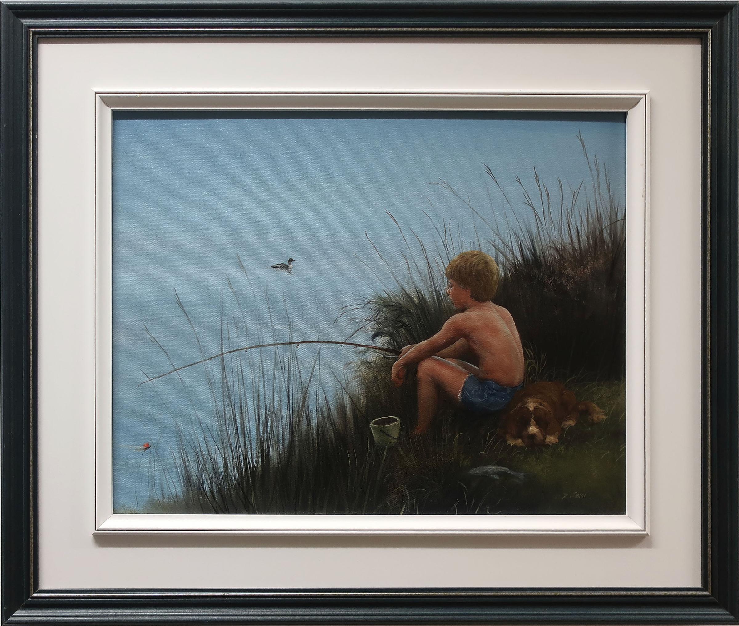 David Jean (1938) - Untitled (Young Boy Fishing)