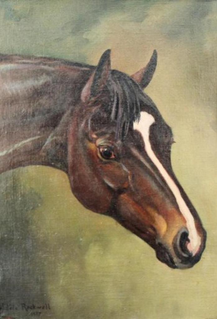 Adele Rockwell - Two oils of Horse Portraits