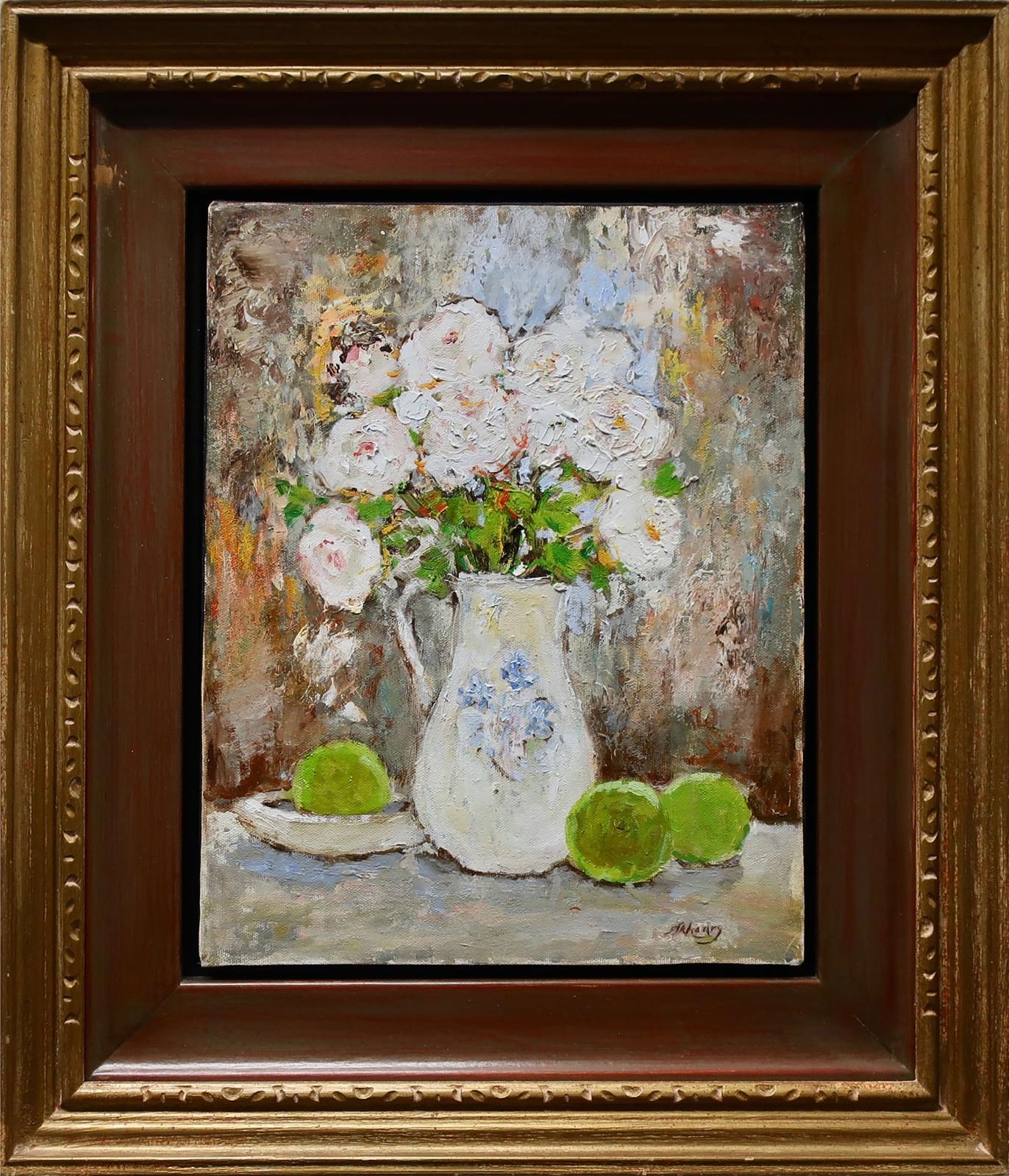 Michael Khoury (1950) - Peonies And Green Apples