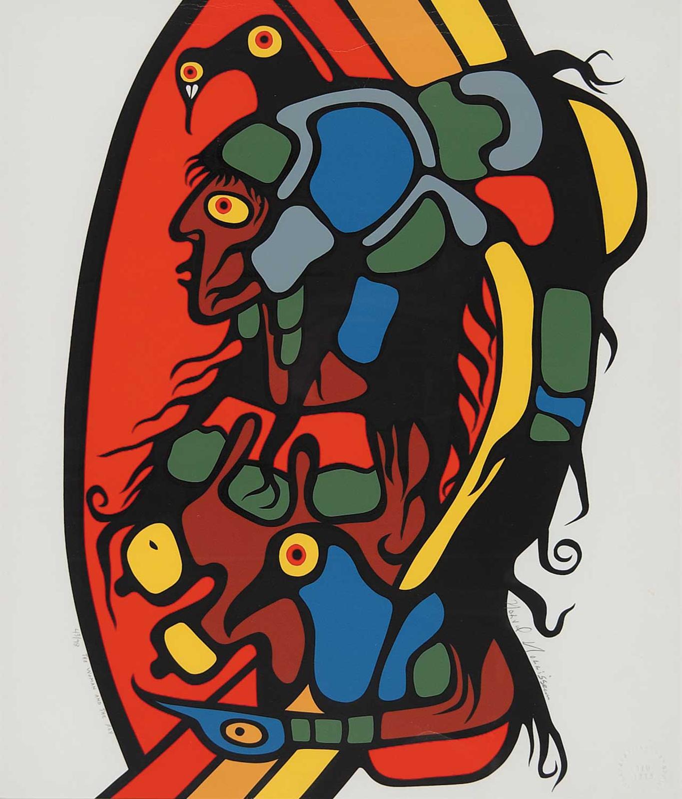 Norval H. Morrisseau (1931-2007) - The Woman and The Fly  #43/98