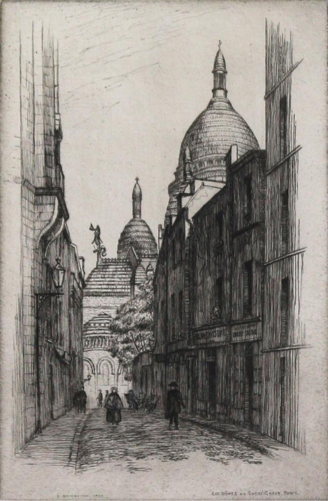 Caroline Helena Armington (1875-1939) - Les Domes Du Sacre-Coeur, Paris; 1927