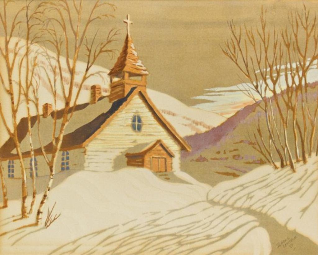 Isabel Levesque (1919-2012) - Church in Winter