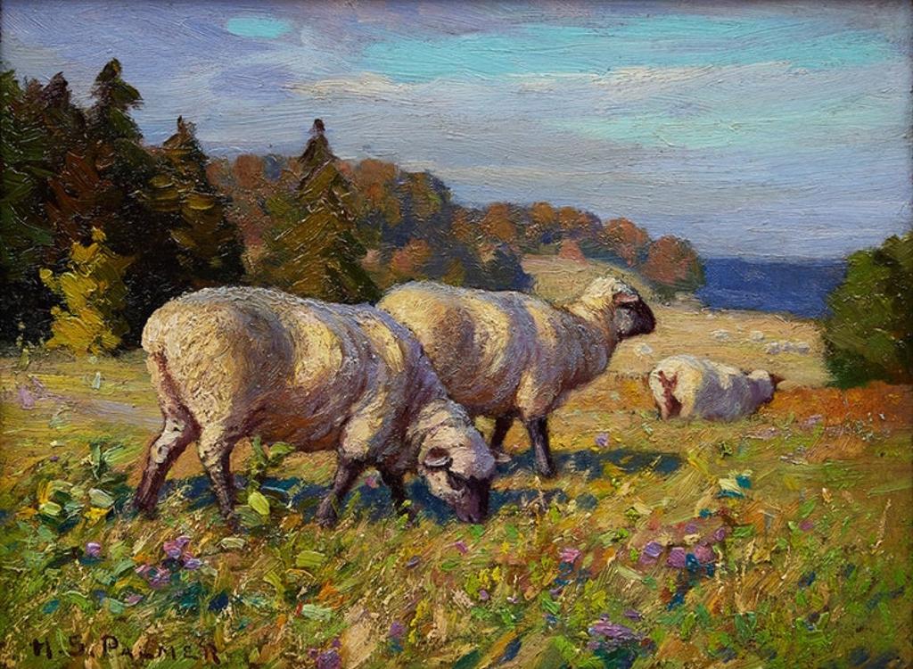 Herbert Sidney Palmer (1881-1970) - Sheep Grazing in Pasture