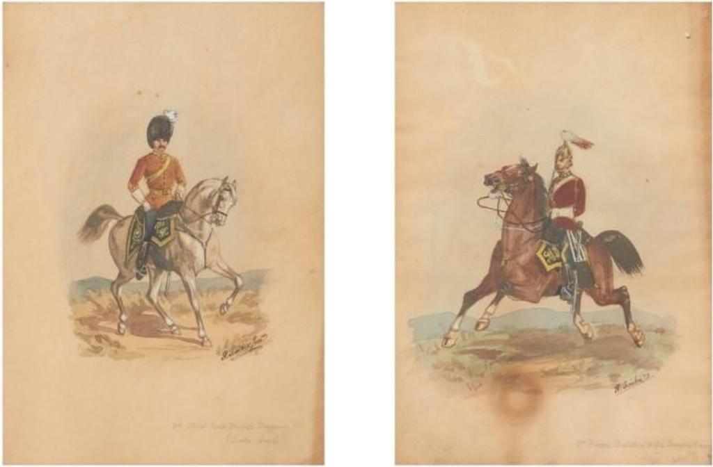Richard Simkin (1840-1926) - Pair of Drawings of British Dragoons