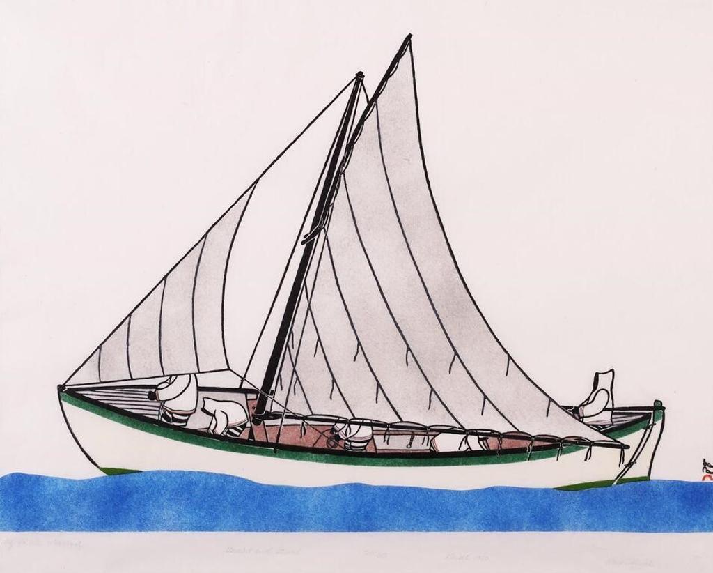 Kananginak Pootoogook (1935-2010) - My Fathers Whale Boat; 1980