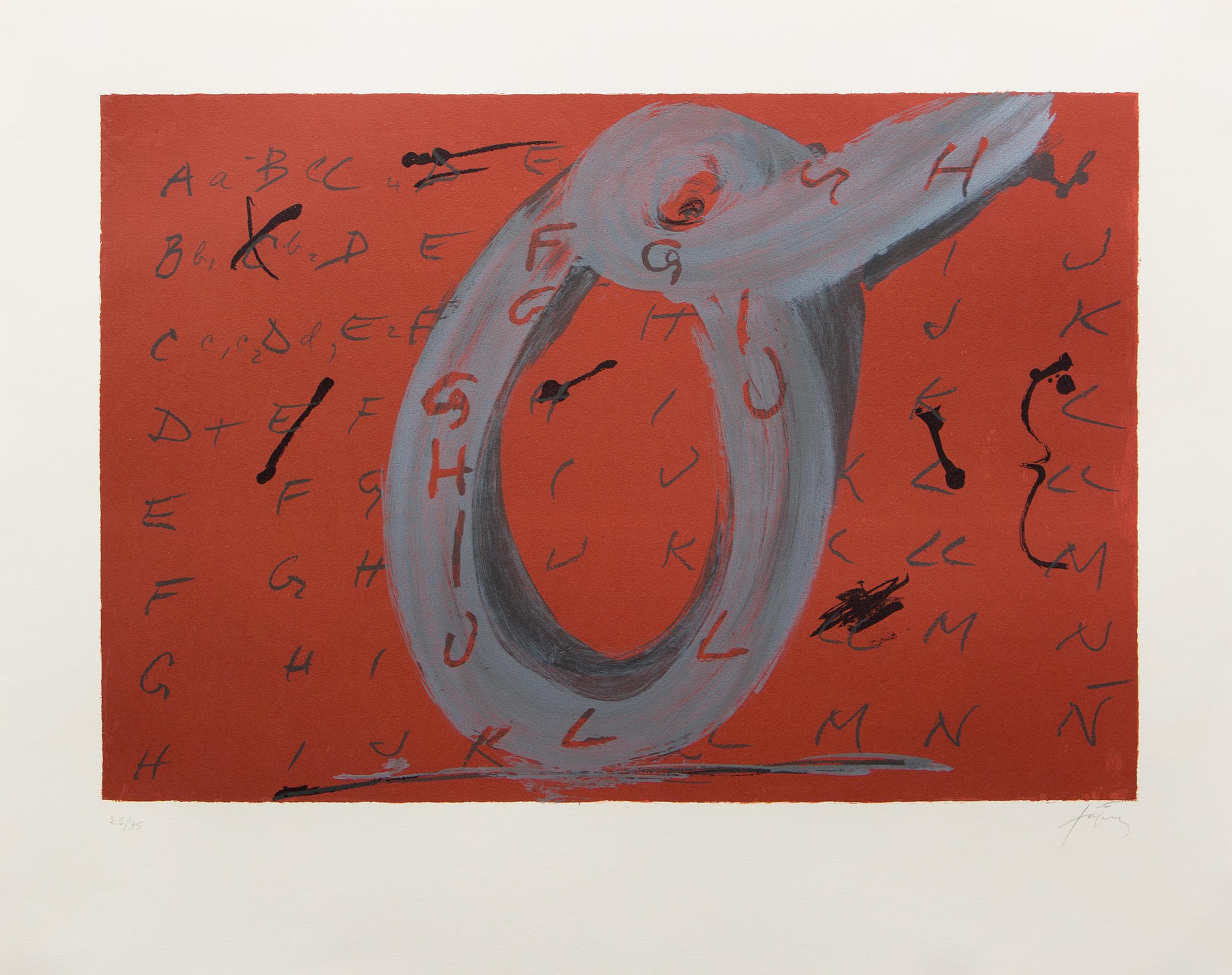 Antoni Tàpies (1923-2012) - Lettre O, 1972