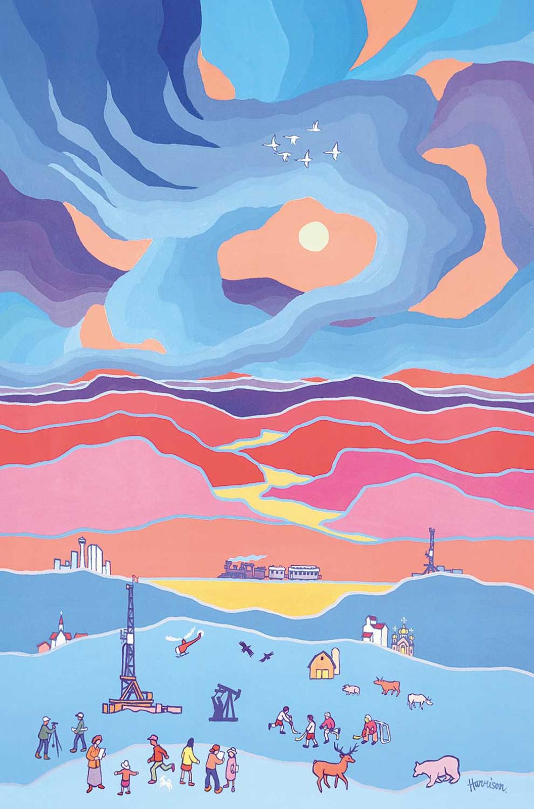 Ted Harrison (1926-2015) - Amazing Visions  #7/250