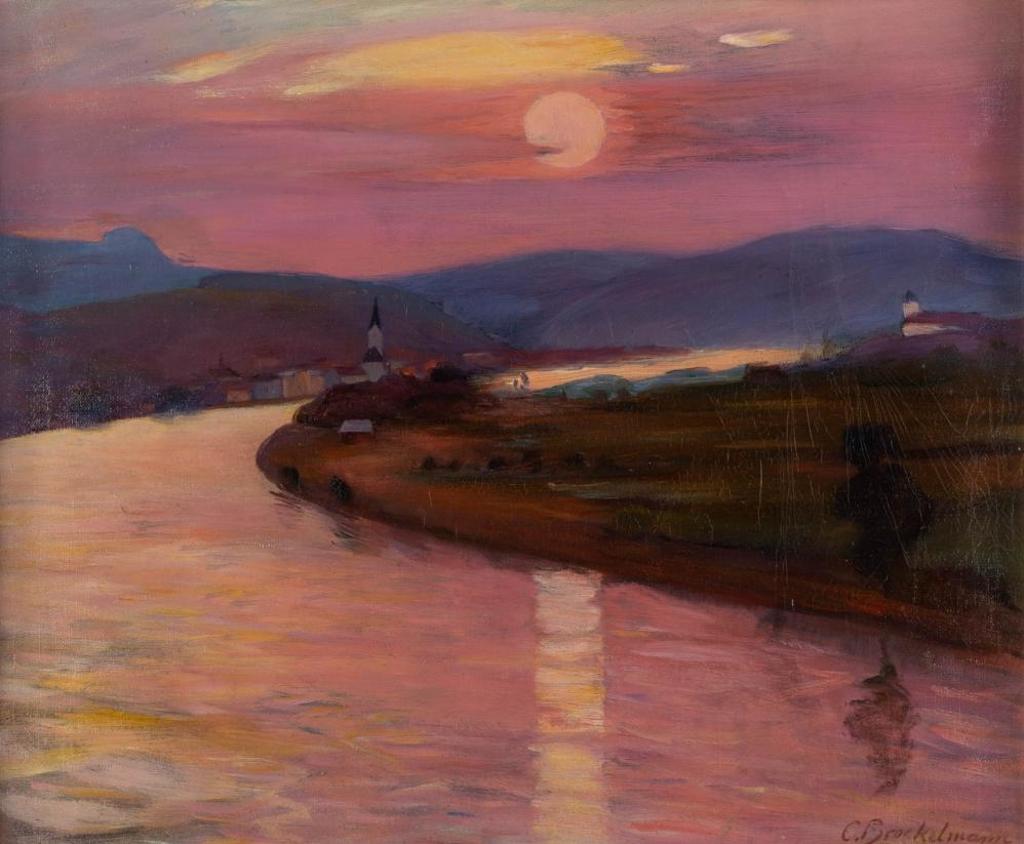 Camillo Brockelmann (1882-1963) - Sunset over River