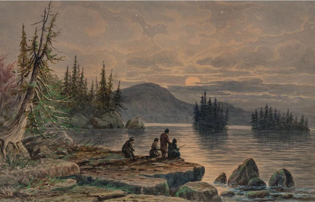 Frederick Arthur Verner (1836-1928) - Fishing By Moonlight