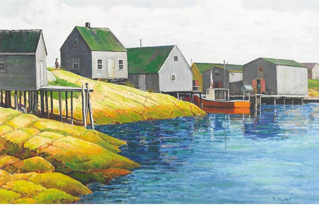 Frederick Bourchier Taylor (1906-1987) - Peggy’S Cove, N.S., The Inner Harbour, 1978