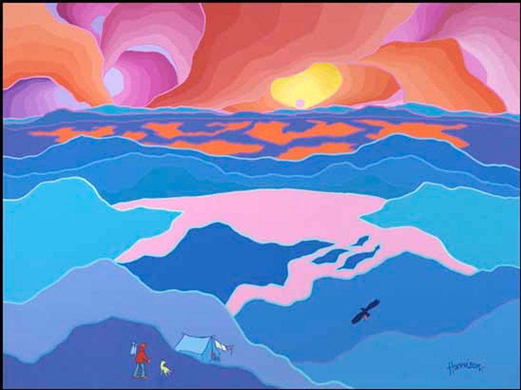 Ted Harrison (1926-2015) - Sunset, N.W.T.