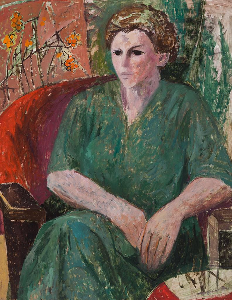 Betty Roodish Goodwin (1923-2008) - Woman in Green Dress