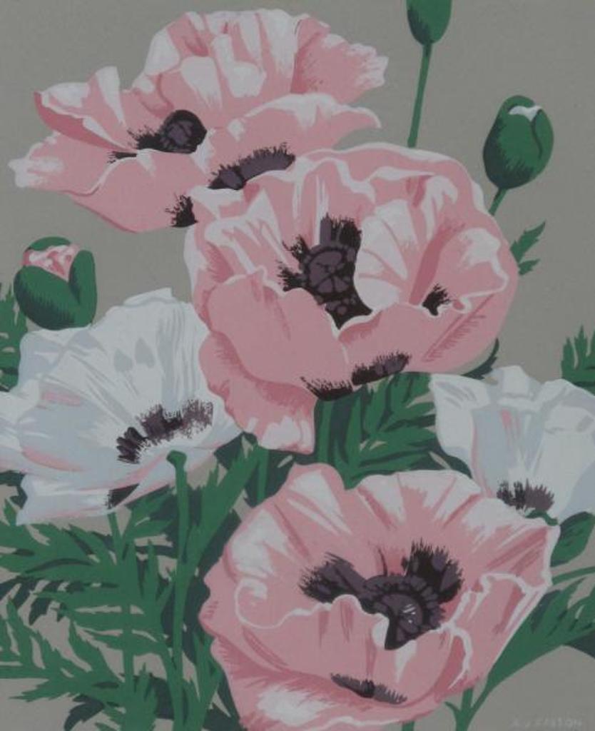 Alfred Joseph (A.J.) Casson (1898-1992) - Pink And White Poppies