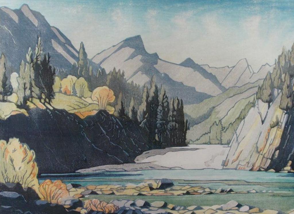 Margaret Dorothy Shelton (1915-1984) - Bow Falls, Banff; 1973