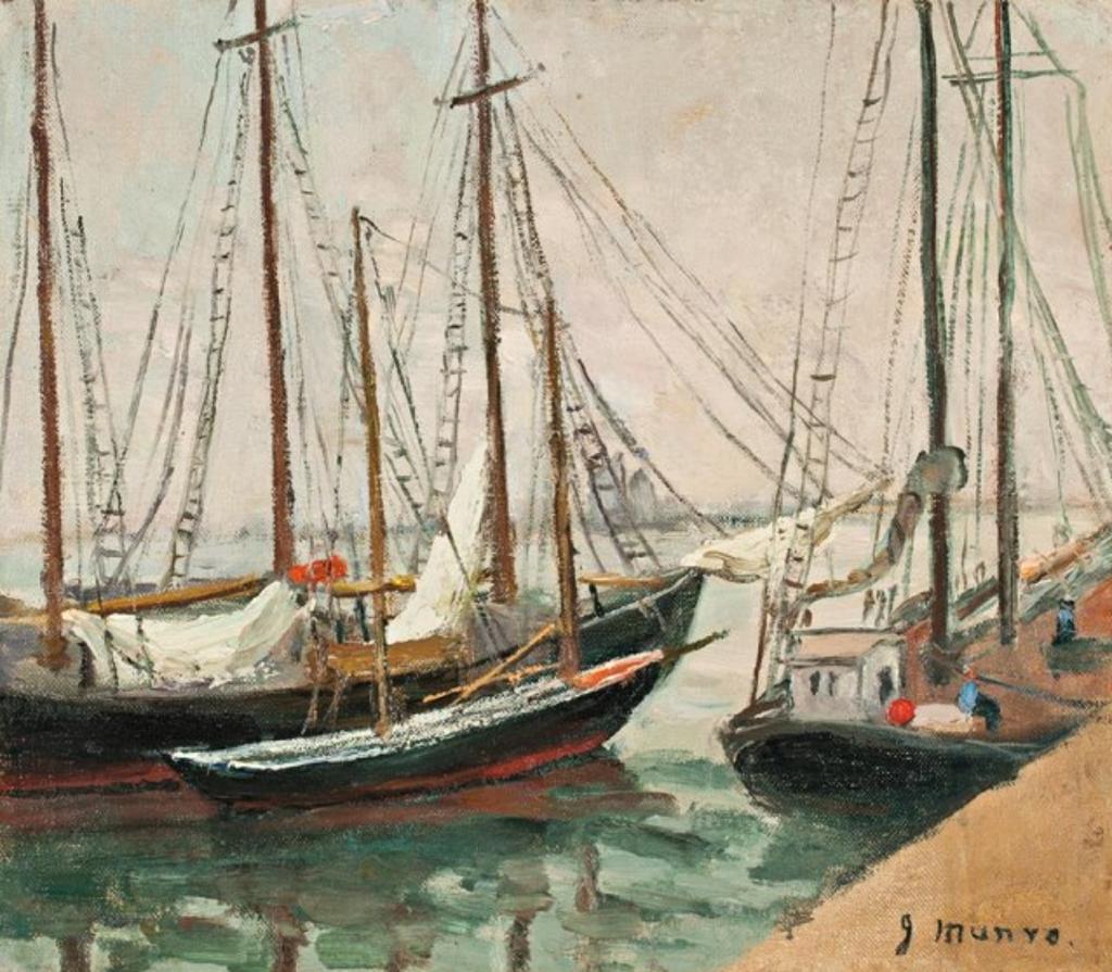 Jean Munro (1878-1952) - Sailboats in Harbour