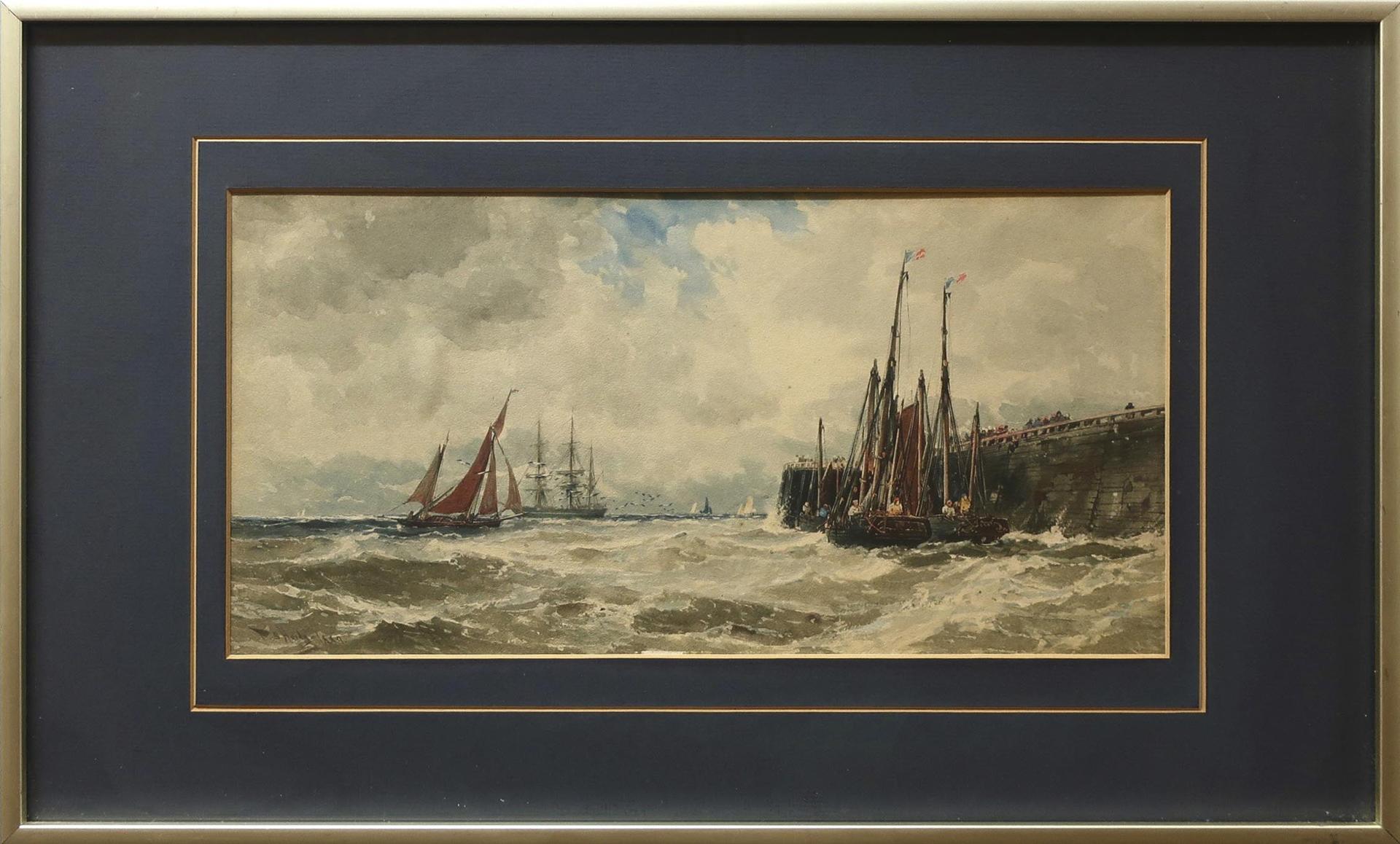 Thomas Bush Hardy (1842-1897) - A Busy Harbour