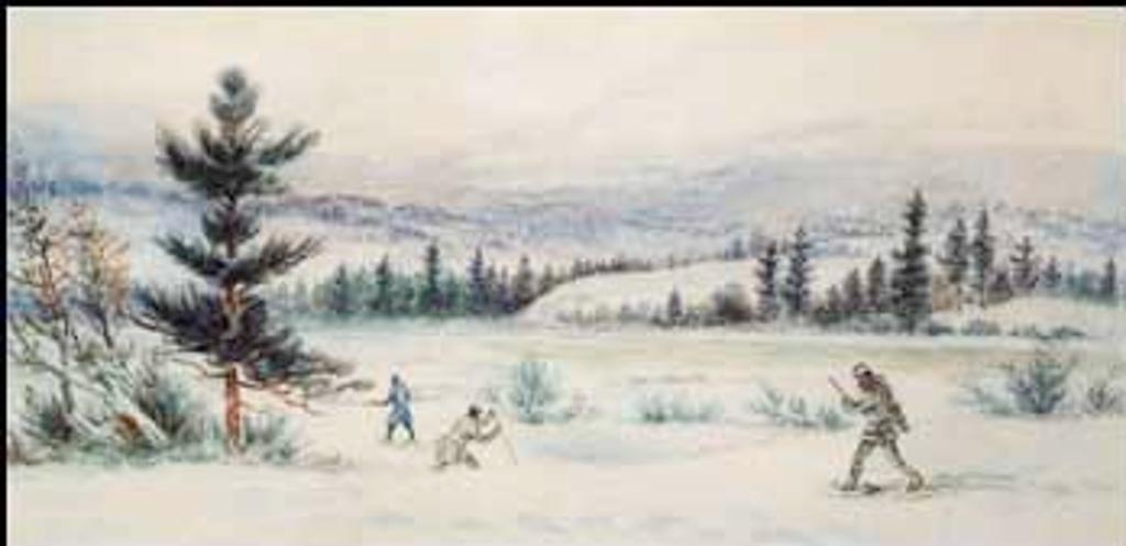Frederick Arthur Verner (1836-1928) - Trappers on Snowshoes