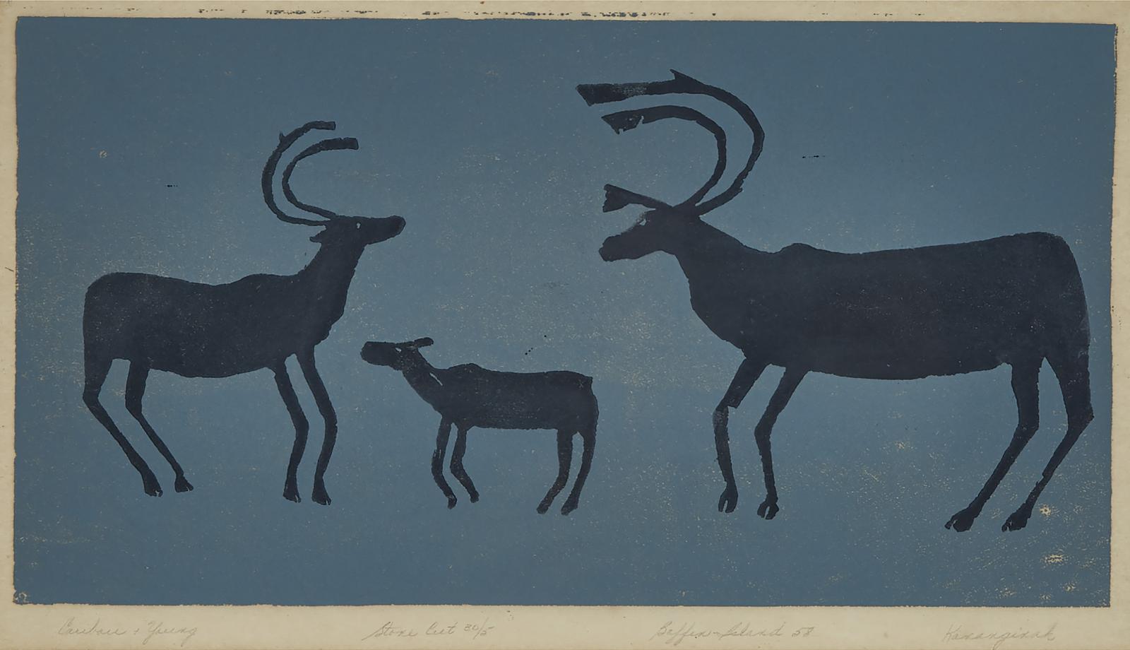 Niviaxie (1908-1959) - Caribou And Young