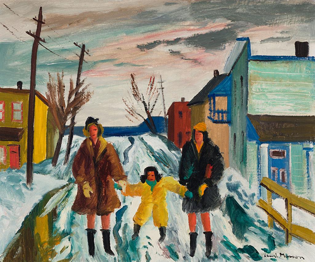 Henri Leopold Masson (1907-1996) - Figures on a Winter Street