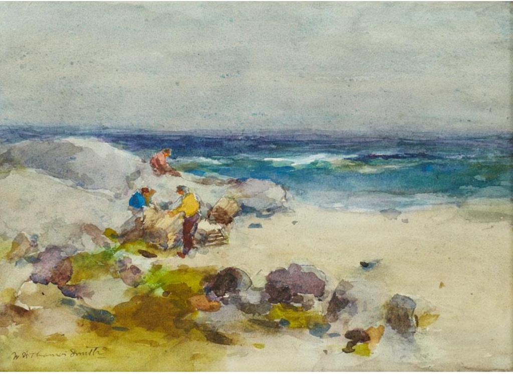 William St. Thomas Smith (1862-1947) - Beach Scene With Fishermen