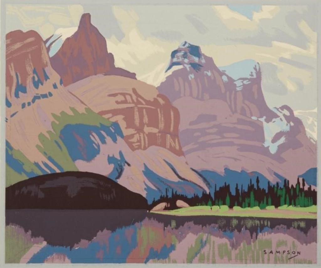 Joseph Ernest Sampson (1887-1946) - Maligne Lake, Jasper Park