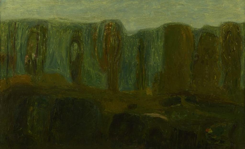 Enrico Della Torre (1931) - Paesaggio con Alberi