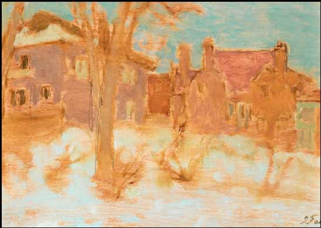 John Richard Fox (1927-2008) - Houses in Winter