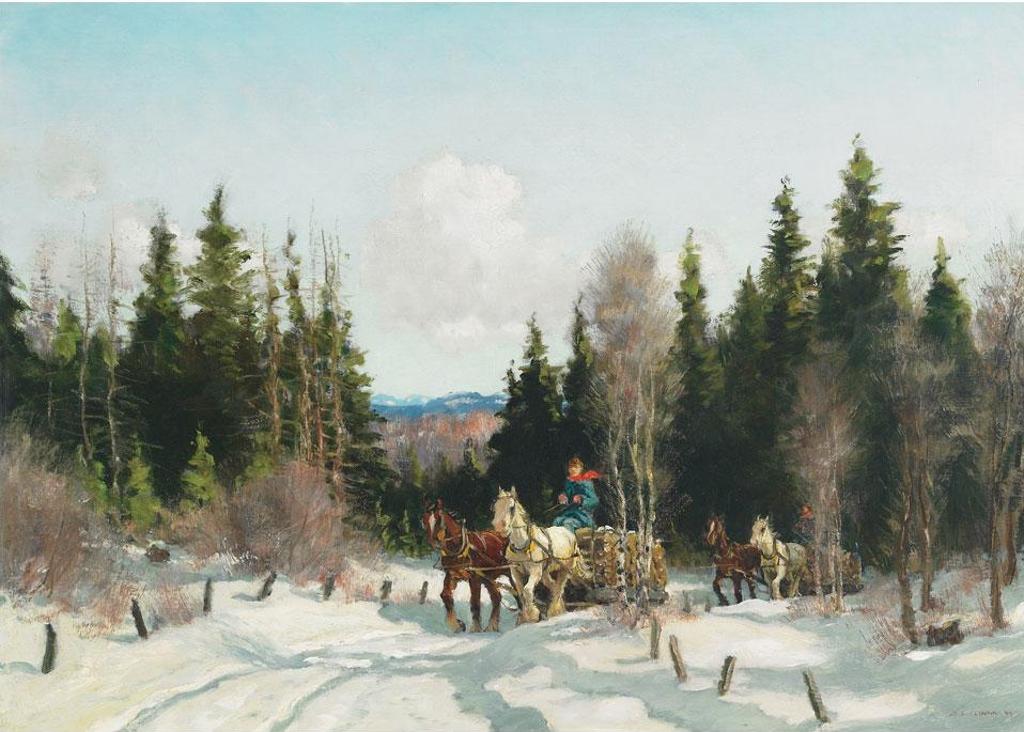 Frederick Simpson Coburn (1871-1960) - Horses Pulling Sleds