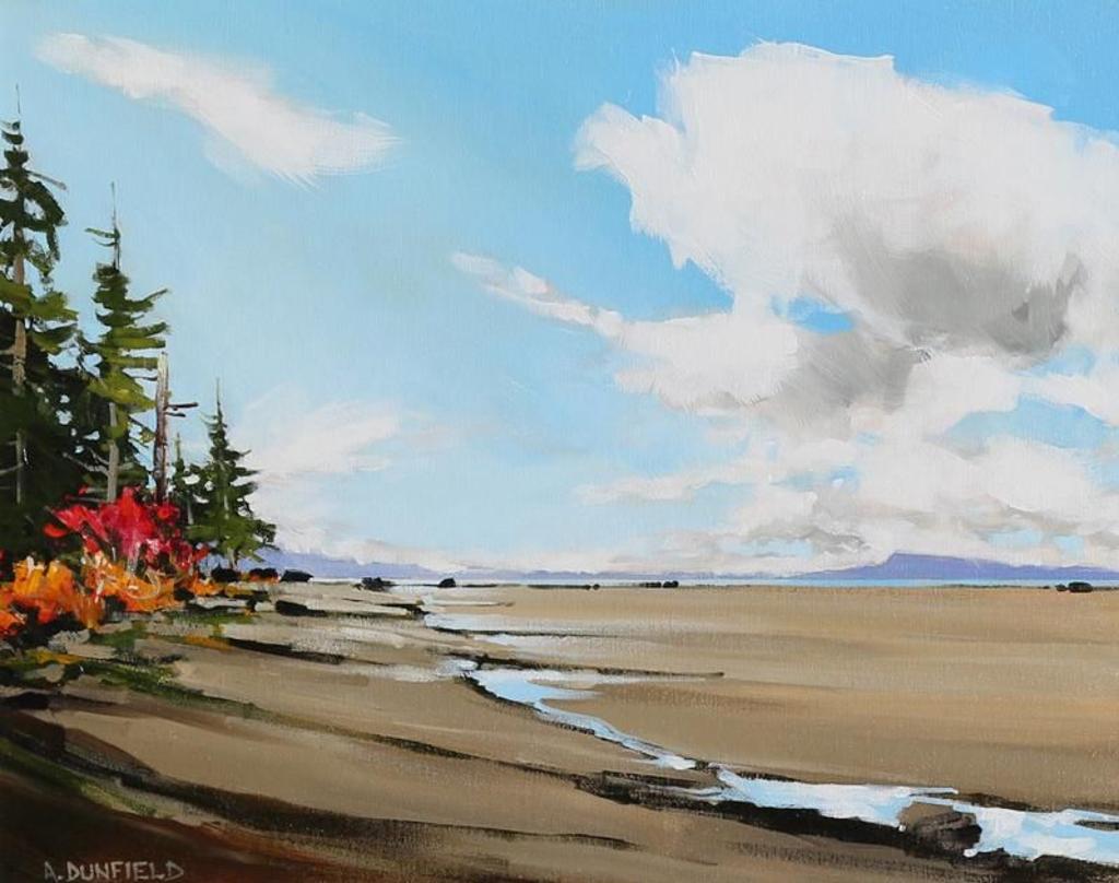 Allan Dunfield (1950) - Beach Harmony (Looking North Toward Denman Island From Qualicum Beach); 2013