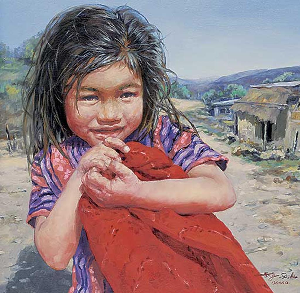 Donna Donghong Zhang (1958) - Untitled - Holding Her Blanket