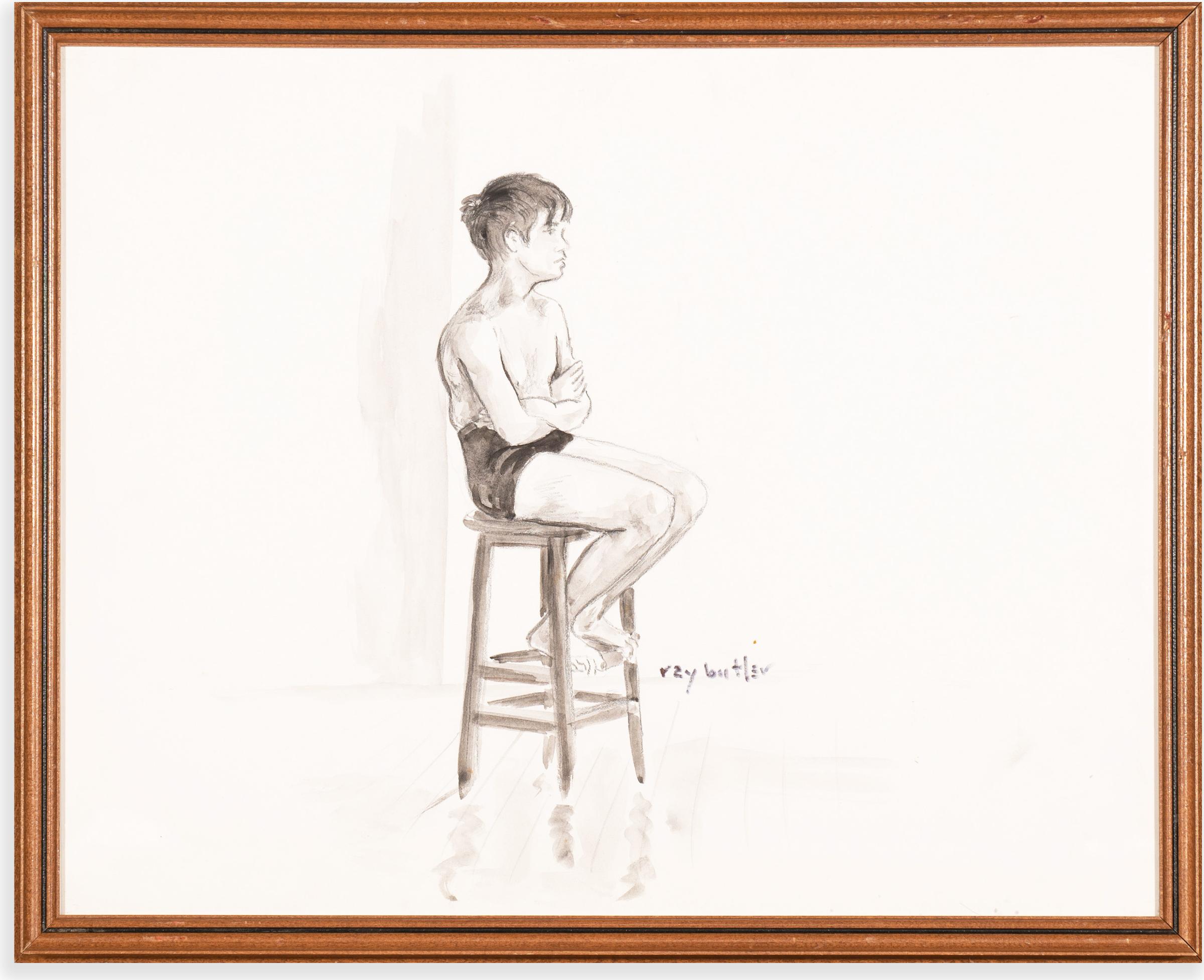 Ray Butler (1928-2011) - Untitled (Figure Study)