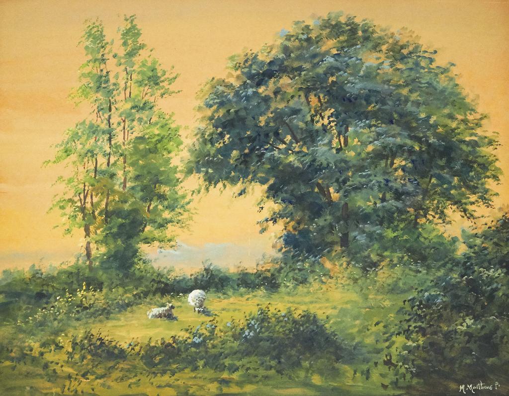 Marmaduke Matthews (1837-1913) - Sheep at Pasture